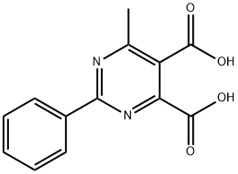 6-Methyl-2-phenyl-4,5-pyrimidinedicarboxylic acid,61416-98-6,结构式