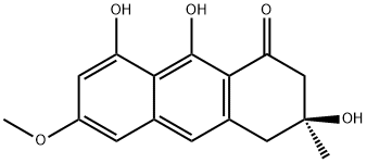 3,4-Dihydro-3,8,9-trihydroxy-3-methyl-6-methoxyanthracene-1(2H)-one Structure