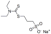 3-[[(ジエチルアミノ)チオキソメチル]チオ]-1-プロパンスルホン酸ナトリウム 化学構造式
