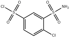 3-(アミノスルホニル)-4-クロロベンゼンスルホン酸クロリド 化学構造式