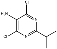 4,6-DICHLORO-2-(1-METHYLETHYL)-5-PYRIMIDINAMINE 化学構造式