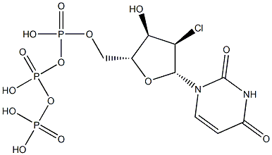 2'-chloro-2'-deoxyuridine 5'-triphosphate Struktur