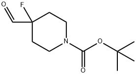 4-フルオロ-4-ホルミルピペリジン-1-カルボン酸TERT-ブチル 化学構造式