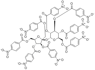 OCTA-O-P-NITROBENZOYL SACCHAROSE Struktur