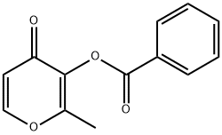 3-(benzoyloxy)-2-methyl-4H-pyran-4-one Struktur