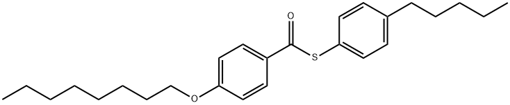 4-(Octyloxy)benzenecarbothioic acid S-(4-pentylphenyl) ester Structure