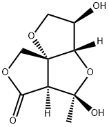 2H,6H,8H-Difuro[3,2-b:3,4-c]furan-6-one, tetrahydro-3,5-dihydroxy-5-methyl-, (3R,3aS,5R,5aS,8aR)- (9CI) Structure