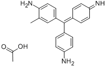 BIS(P-AMINOPHENYL)(4-AMINO-M-TOLYL)METHANOL ACETATE Structure