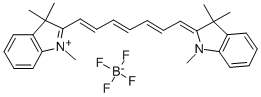 1,3,3-三甲基-2-[(1E,3E,5E)-7-(1,3,3-三甲基-2,3-二氢-1H-2-吲哚亚基)-1,3,5-庚三烯基]-3H-吲哚四氟硼酸盐,61575-73-3,结构式