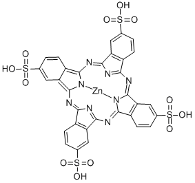 四磺酸酞菁锌, 61586-86-5, 结构式