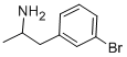 1-(3-ブロモフェニル)プロパン-2-アミン 化学構造式