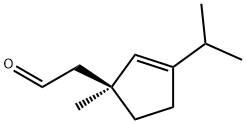 2-Cyclopentene-1-acetaldehyde,1-methyl-3-(1-methylethyl)-,(1S)-(9CI),616206-00-9,结构式