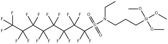 N-ethylheptadecafluoro-N-[3-(trimethoxysilyl)propyl]octanesulphonamide 结构式