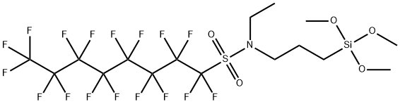 N-ethylheptadecafluoro-N-[3-(trimethoxysilyl)propyl]octanesulphonamide Struktur