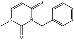 2(1H)-Pyrimidinone,  3,4-dihydro-1-methyl-3-(phenylmethyl)-4-thioxo-,61686-75-7,结构式