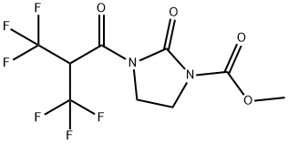 2-Oxo-3-[3,3,3-trifluoro-1-oxo-2-(trifluoromethyl)propyl]-1-imidazolidinecarboxylic acid methyl ester Structure