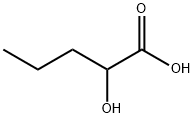 2-ヒドロキシペンタン酸 化学構造式