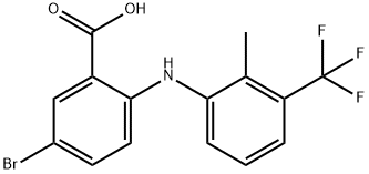 Benzoic  acid,  5-bromo-2-[[2-methyl-3-(trifluoromethyl)phenyl]amino]- Struktur