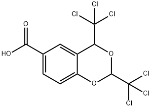 2,4-bis(trichloromethyl)-benzo(1,3)dioxin-6-carboxylic acid Structure