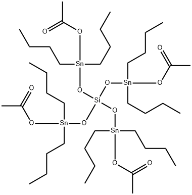 tetrakis(acetoxydibutylstannyloxy)silane,61746-04-1,结构式