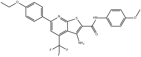 3-amino-6-(4-ethoxyphenyl)-N-(4-methoxyphenyl)-4-(trifluoromethyl)thieno[2,3-b]pyridine-2-carboxamide|