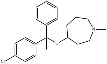 4-[1-(4-クロロフェニル)-1-フェニルエトキシ]-1-メチルヘキサヒドロ-1H-アゼピン 化学構造式