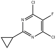 4,6-Dichloro-2-cyclopropyl-5-fluoropyrimidine Structure