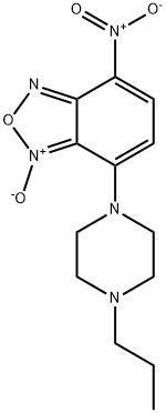 4-Nitro-7-(4-propyl-1-piperazinyl)benzofurazane 1-oxide 结构式