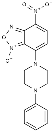 4-Nitro-5-(4-phenyl-1-piperazinyl)benzofurazane 1-oxide Structure