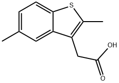 (2,5-Dimethyl-1-benzothien-3-yl)acetic acid,6179-14-2,结构式