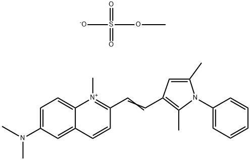 6-(dimethylamino)-2-[2-(2,5-dimethyl-1-phenyl-1H-pyrrol-3-yl)vinyl]-1-methylquinolinium methyl sulphate,61791-77-3,结构式