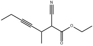 ethyl 2-cyano-3-methylhept-4-ynoate Structure