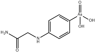 4-[(カルバモイルメチル)アミノ]フェニルアルソン酸 化学構造式