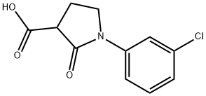1-(3-氯苯基)-2-氧代吡咯烷-3-羧酸 结构式