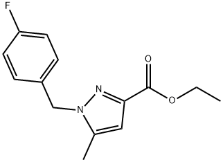 ETHYL 1-(4-FLUOROBENZYL)-5-METHYL-1H-PYRAZOLE-3-CARBOXYLATE 化学構造式