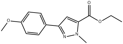 3-(4-甲氧苯基)-1-甲基-1H-吡唑-5-羧酸乙酯, 618070-51-2, 结构式