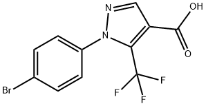 1-(4-BROMOPHENYL)-5-(TRIFLUOROMETHYL)-1H-PYRAZOLE-4-CARBOXYLIC ACID 化学構造式