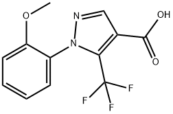 1-(2-甲氧基苯基)-5-(三氟甲基)-1H-吡唑-4-羧酸,618070-64-7,结构式