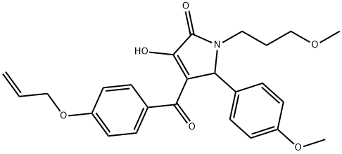 4-[4-(allyloxy)benzoyl]-3-hydroxy-5-(4-methoxyphenyl)-1-(3-methoxypropyl)-1,5-dihydro-2H-pyrrol-2-one Struktur