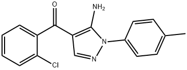 (5-AMINO-1-P-TOLYL-1H-PYRAZOL-4-YL)(2-CHLOROPHENYL)METHANONE,618091-13-7,结构式