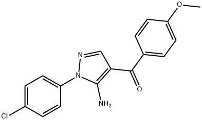 (5-AMINO-1-(4-CHLOROPHENYL)-1H-PYRAZOL-4-YL)(4-METHOXYPHENYL)METHANONE,618091-25-1,结构式