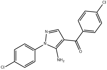 (5-AMINO-1-(4-CHLOROPHENYL)-1H-PYRAZOL-4-YL)(4-CHLOROPHENYL)METHANONE Structure