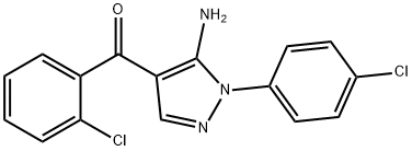 (5-AMINO-1-(4-CHLOROPHENYL)-1H-PYRAZOL-4-YL)(2-CHLOROPHENYL)METHANONE,618091-32-0,结构式