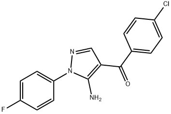 (5-AMINO-1-(4-FLUOROPHENYL)-1H-PYRAZOL-4-YL)(4-CHLOROPHENYL)METHANONE Struktur