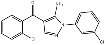 (5-AMINO-1-(3-CHLOROPHENYL)-1H-PYRAZOL-4-YL)(2-CHLOROPHENYL)METHANONE,618091-54-6,结构式