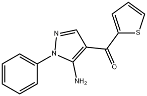 (5-AMINO-1-PHENYL-1H-PYRAZOL-4-YL)(THIOPHEN-2-YL)METHANONE 结构式