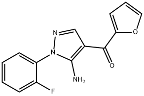 (5-AMINO-1-(2-FLUOROPHENYL)-1H-PYRAZOL-4-YL)(FURAN-2-YL)METHANONE Structure
