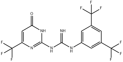 N-[3,5-BIS(TRIFLUOROMETHYL)PHENYL]-N'-[4-HYDROXY-6-(TRIFLUOROMETHYL)PYRIMIDIN-2-YL]GUANIDINE|1-(3,5-双(三氟甲基)苯基)-3-(4-羟基-6-(三氟甲基)嘧啶-2-基)胍