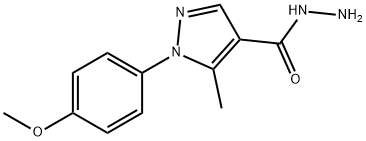 1-(4-METHOXY-PHENYL)-5-METHYL-1H-PYRAZOLE-4-CARBOXYLIC ACID HYDRAZIDE 化学構造式