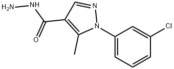 1-(3-CHLOROPHENYL)-5-METHYL-1H-PYRAZOLE-4-CARBOHYDRAZIDE 化学構造式